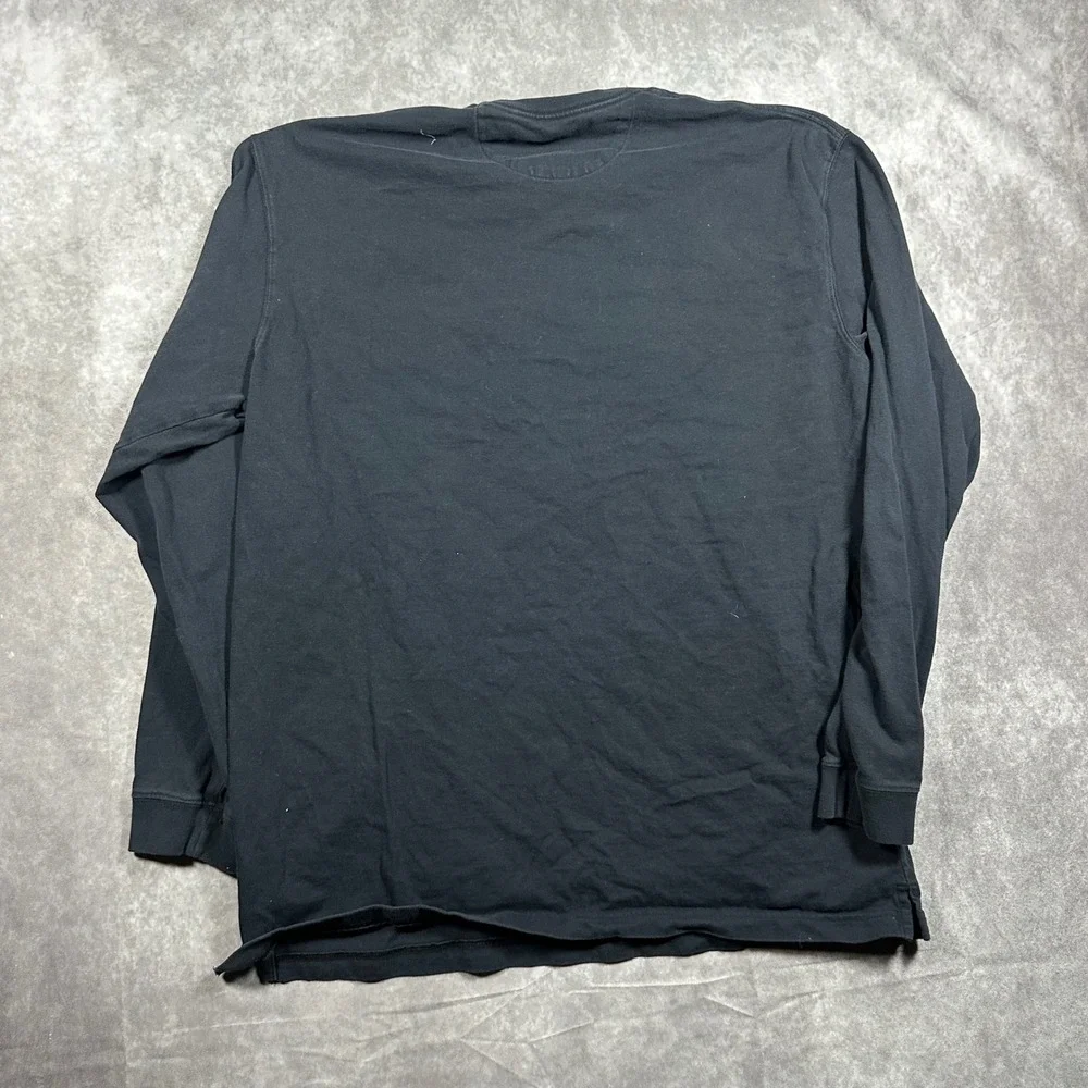 Duluth Trading Co Mens Large Black Longtail T Relaxed Fit Long Sleeve Shirt L